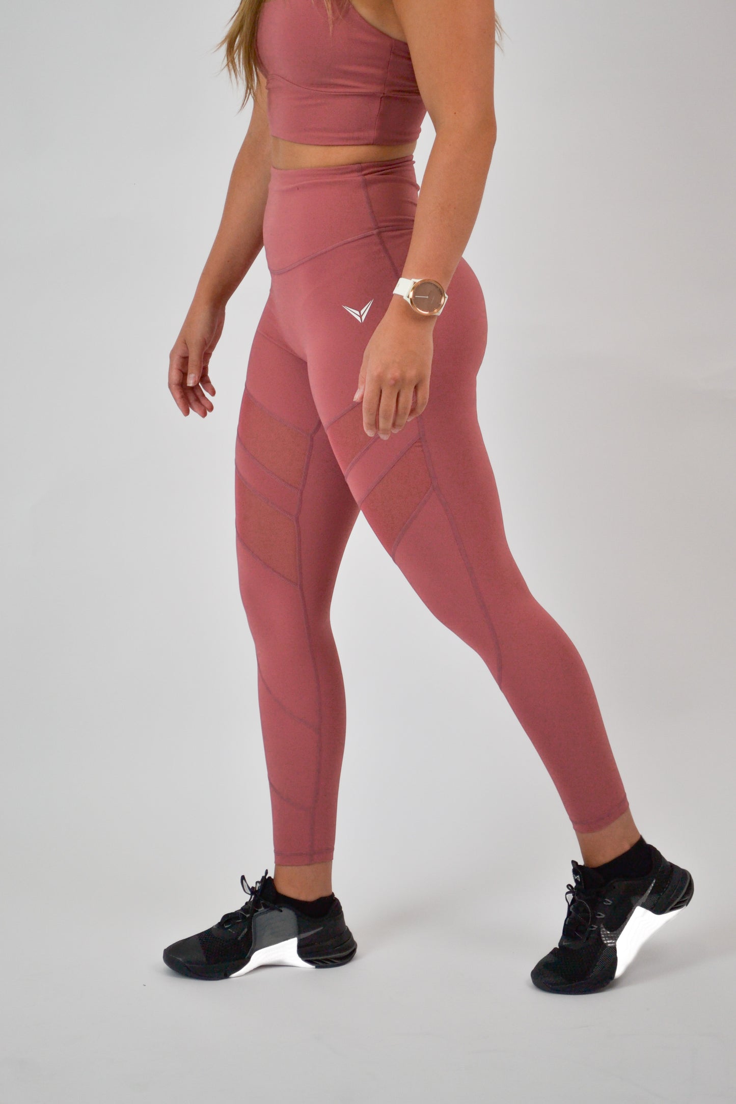 Tights sömlösa - Dammrosa, knäböjssäker